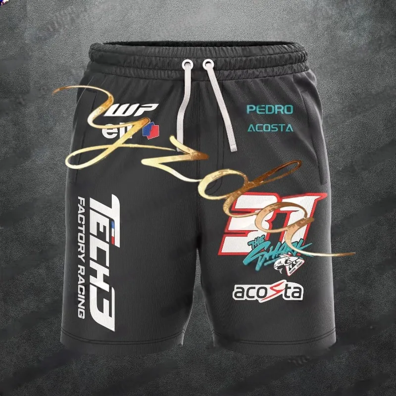 

New Racing Motorcycle No. 31 Rider Acosta Men's Casual Summer Shorts, Quick Drying, Sporty, Breathable, Outdoor