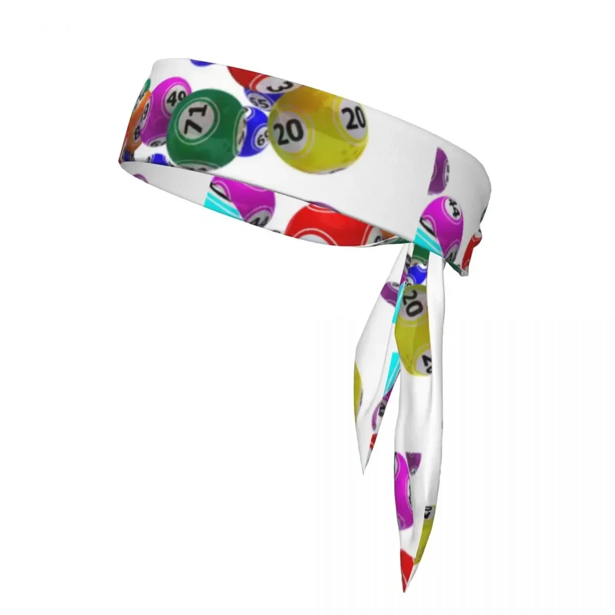 

Sports Headband Head Tie Colorful Bingo Balls Bandana Sweatbands Yoga Tennis Headwrap For Adult