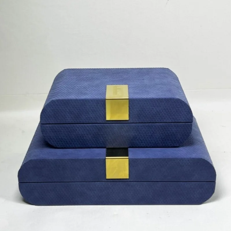

Leather Jewelry Storage Box Rings Bracelet Trinket Boxes Large Capacity Jewellery Organizer Case Hotel Desk Decoration Cases