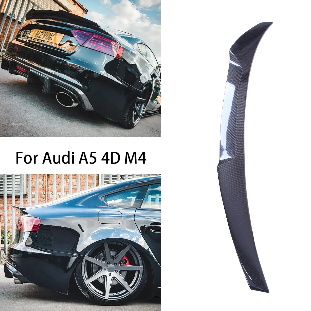 

For AUDI A5 B8 B8.5 4Door Sportback 8TA M4 Style Carbon fiber Rear Spoiler Trunk wing 2009-2017