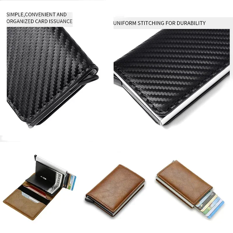 Anti Thief Rfid Credit Card Carbon Fiber Leather PU Men Wallet Gifts For Chery Jetour T2 Traveler 2023 2024 2025 Auto Accessory