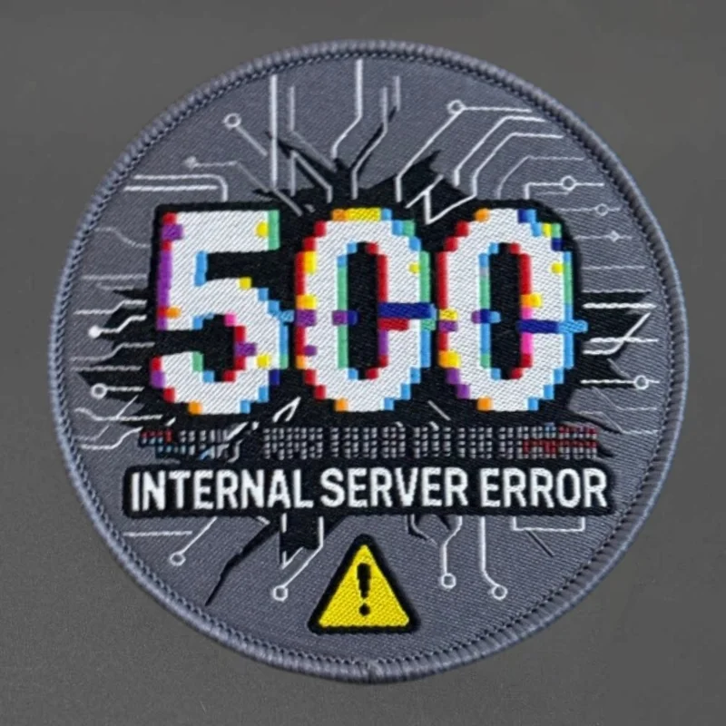 500 Internal Server Error Printing Patch Tactical Vest Hook and Loop Morale Badge Backpack Stickers Armband Patches for Clothing