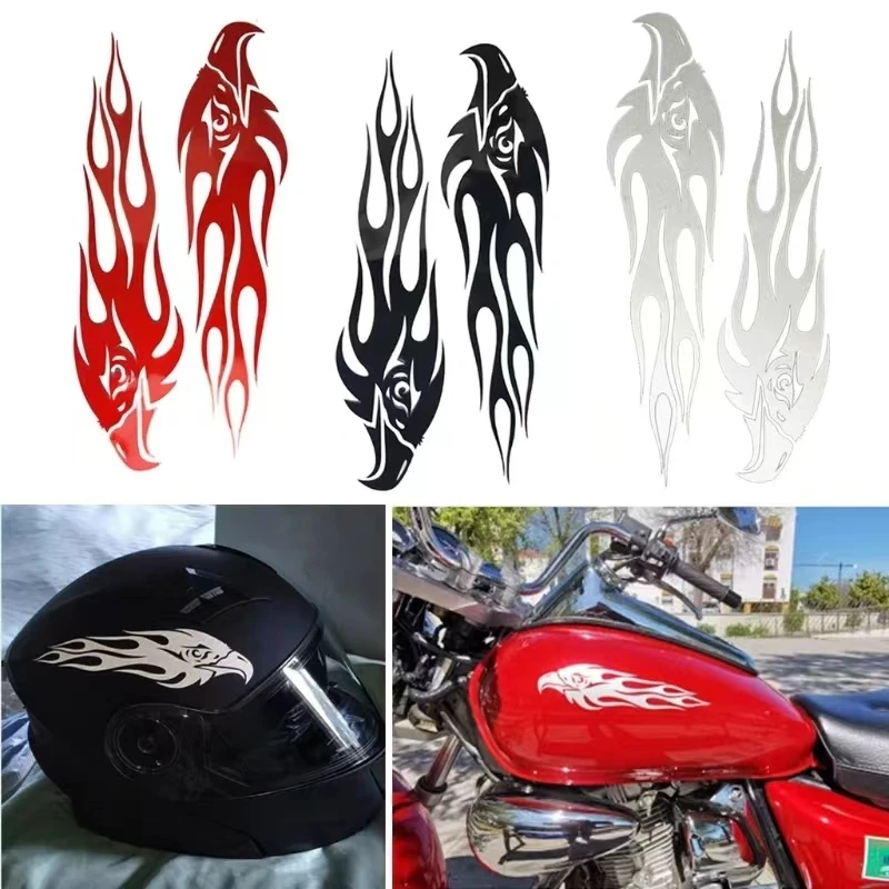Naklejki z płomieniem orła Zbiornik paliwa motocykla Kask Boczne nadwozie Fajne naklejki winylowe dla KTM Yamaha Suzuki Vespa Sprint Honda Naklejka