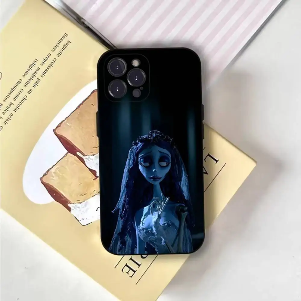 حافظة هاتف C-Corpse B-Bride Victor لهاتف iPhone 6,17,16,15,14,13,12,11 Plus,Pro Max,XS,X,XR,SE,Mini,8,7,غطاء أسود من السيليكون الناعم