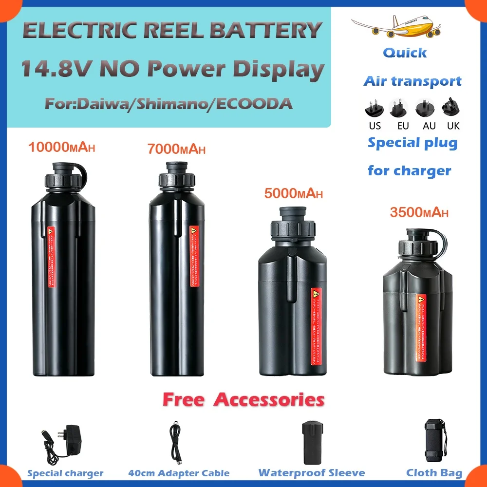 

7000mAh 5000mAh Electric Fishing Reel Battery For SHIMANO DAIWA ECOODA 3500mAh 10000mAh Electric Sea Fishing Reel Wheel Battery