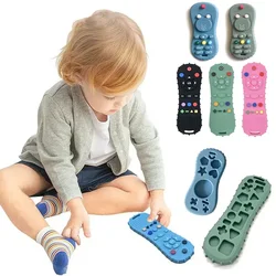 Baby TV Remote Control Teether Silicone Baby Anti-Eating Gloves Pacifier Bracelet Teething Stick Biting Toy Baby Care Accesorios