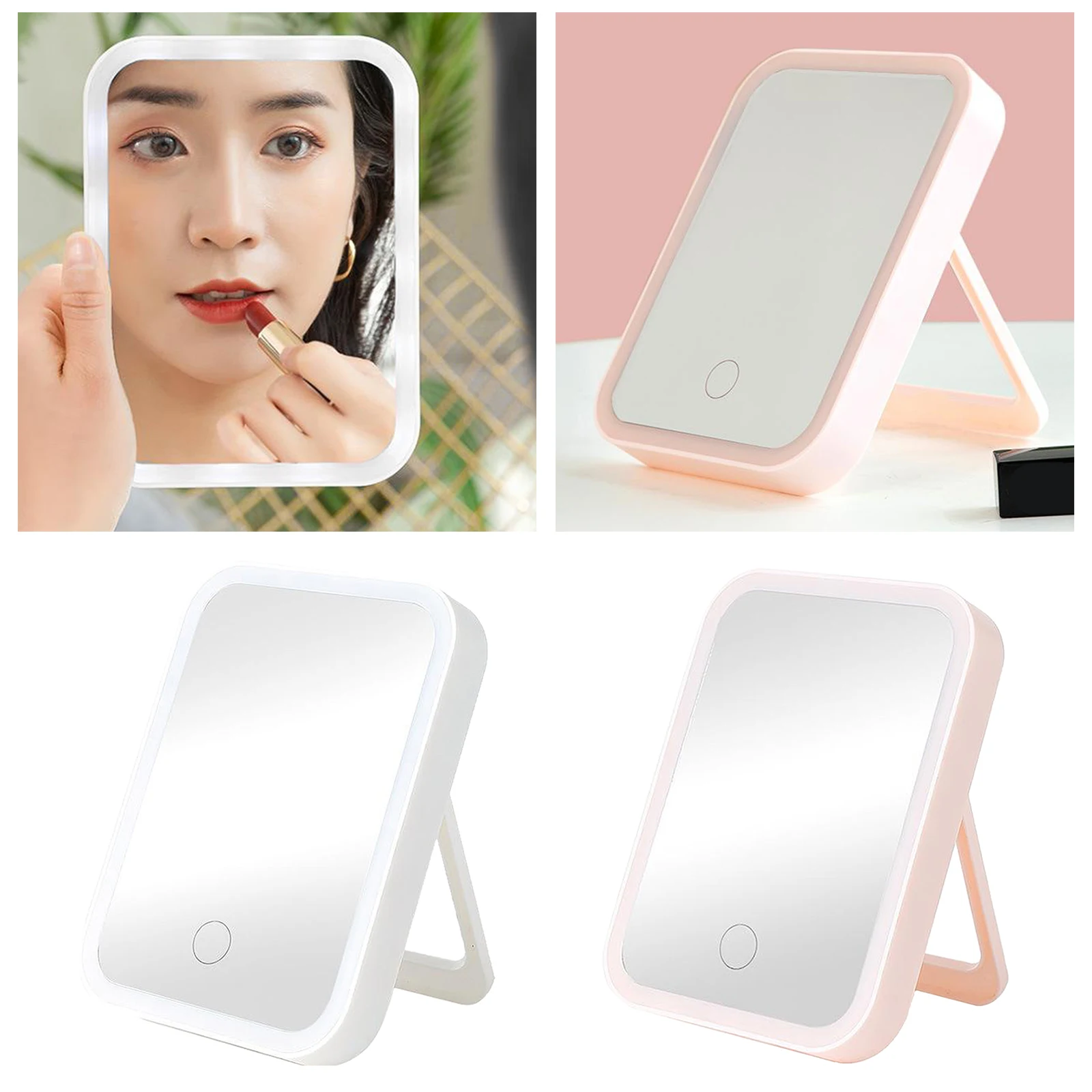 LED Makeup Mirror with Lights, 3-Gears Backlit Light Adjustable for Your Need, USB Charging, Long Standby