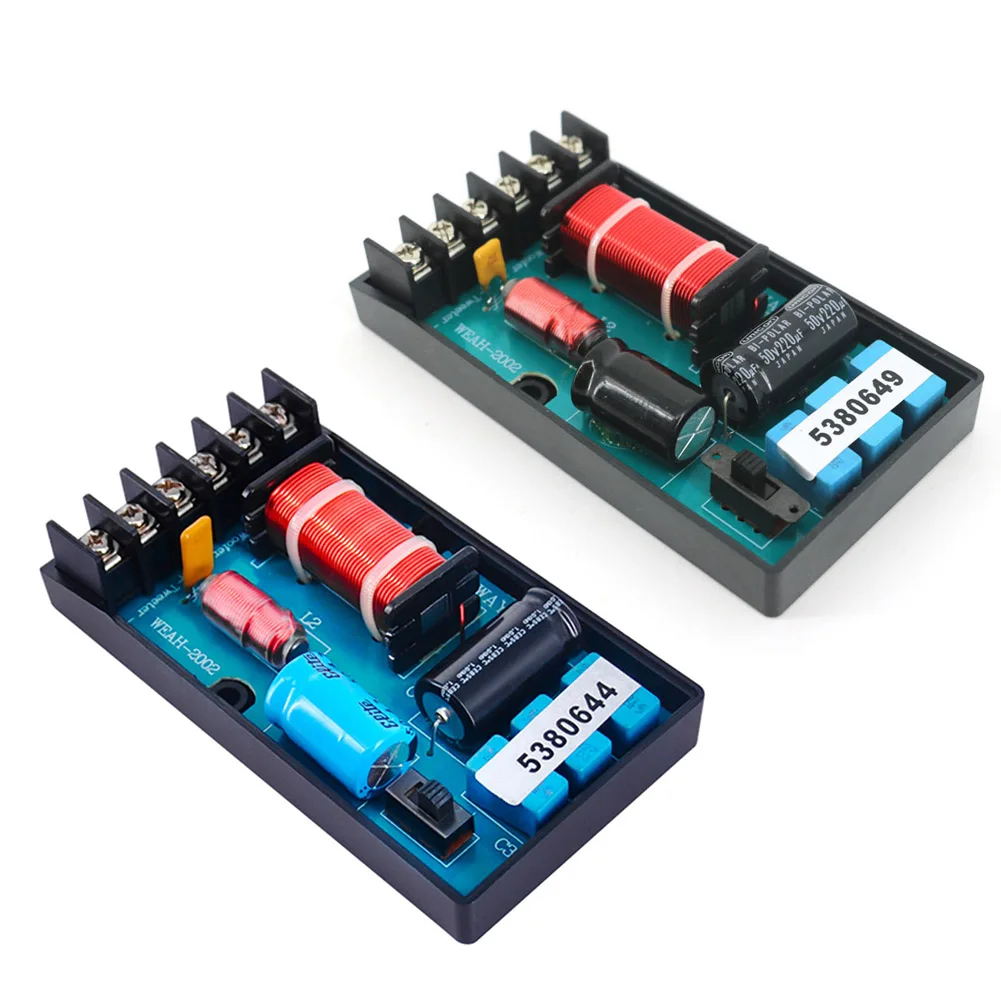 1 個 2 ウェイ Hi-Fi オーディオクロスオーバーフィルター 120W スピーカー周波数分周器ステレオクロスオーバーフィルター 55 Hz-20k Hz スピーカー用