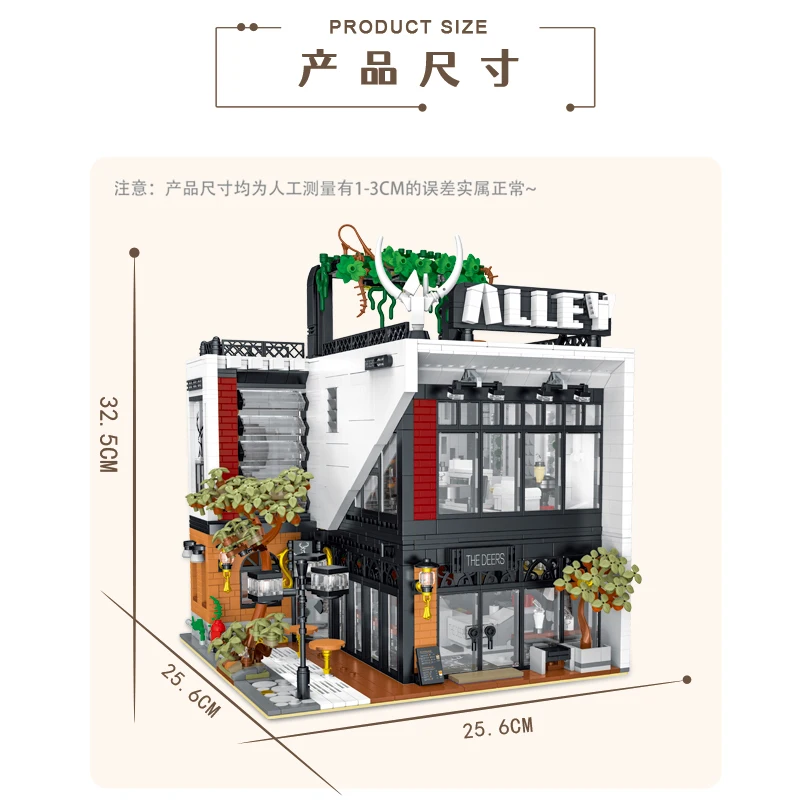 Auf Lager 10208 Moc City Geweih Lane Bausteine Montage Street View Haus Ziegel Modell Kinderspiel zeug Weihnachts geschenk Set
