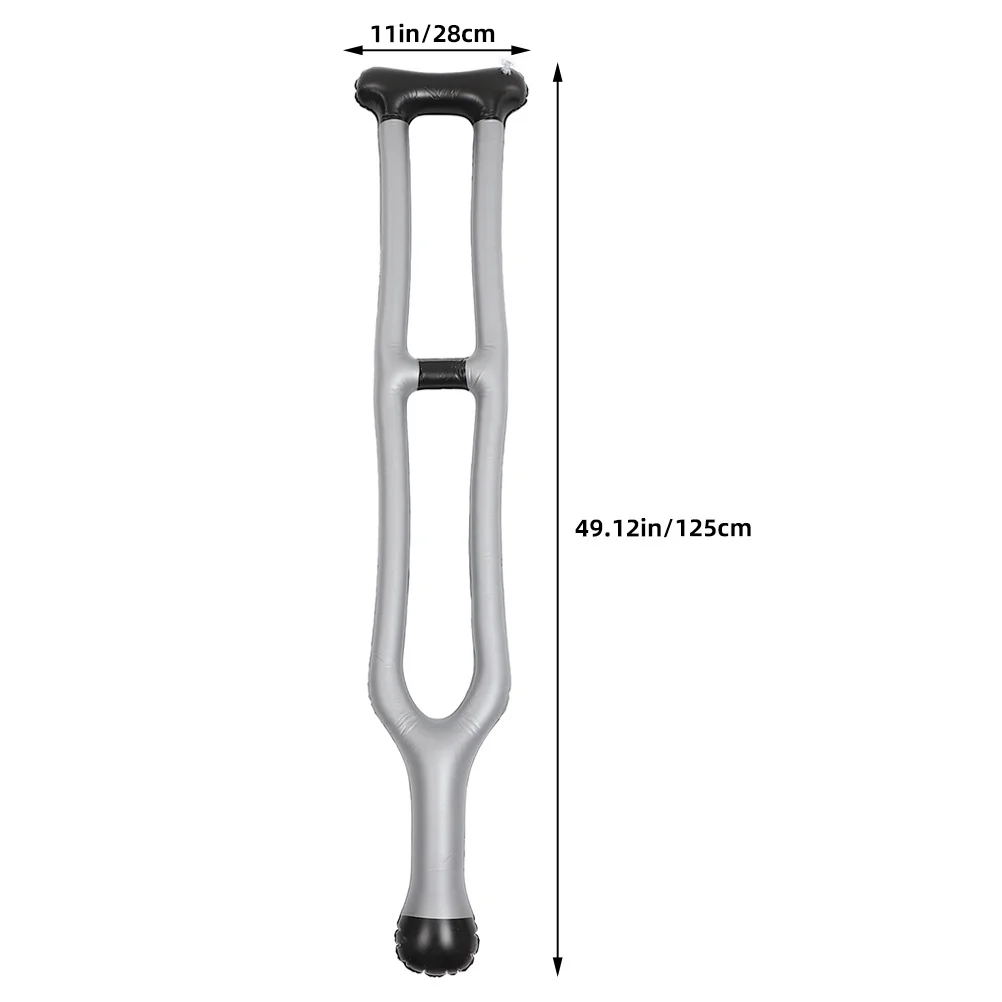 PVC Inflatable Realistic Cane Walking Stick Simulation Prop for Halloween Costume Party Performance Old Man Accessories