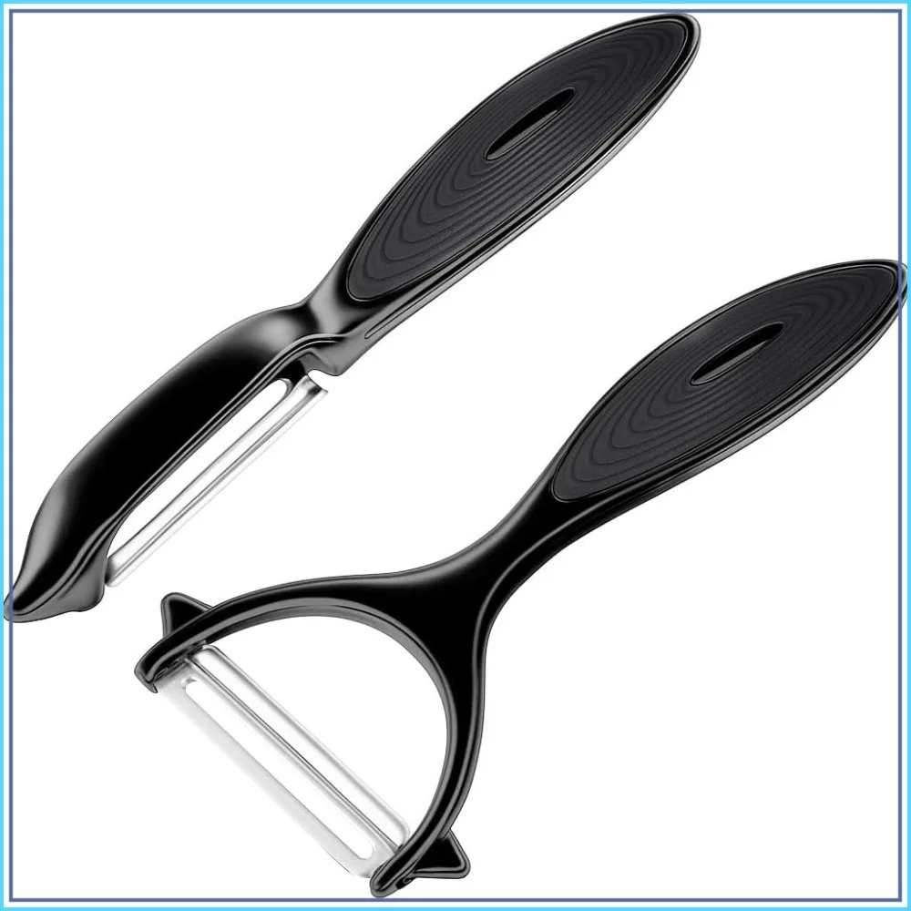 

Premium Vegetable Peeler Set – Ultra Sharp Stainless Steel Blades, Non-Slip Ergonomic Handles, Easy Peeling for Potato, Fruit & Veggie (2PCS)