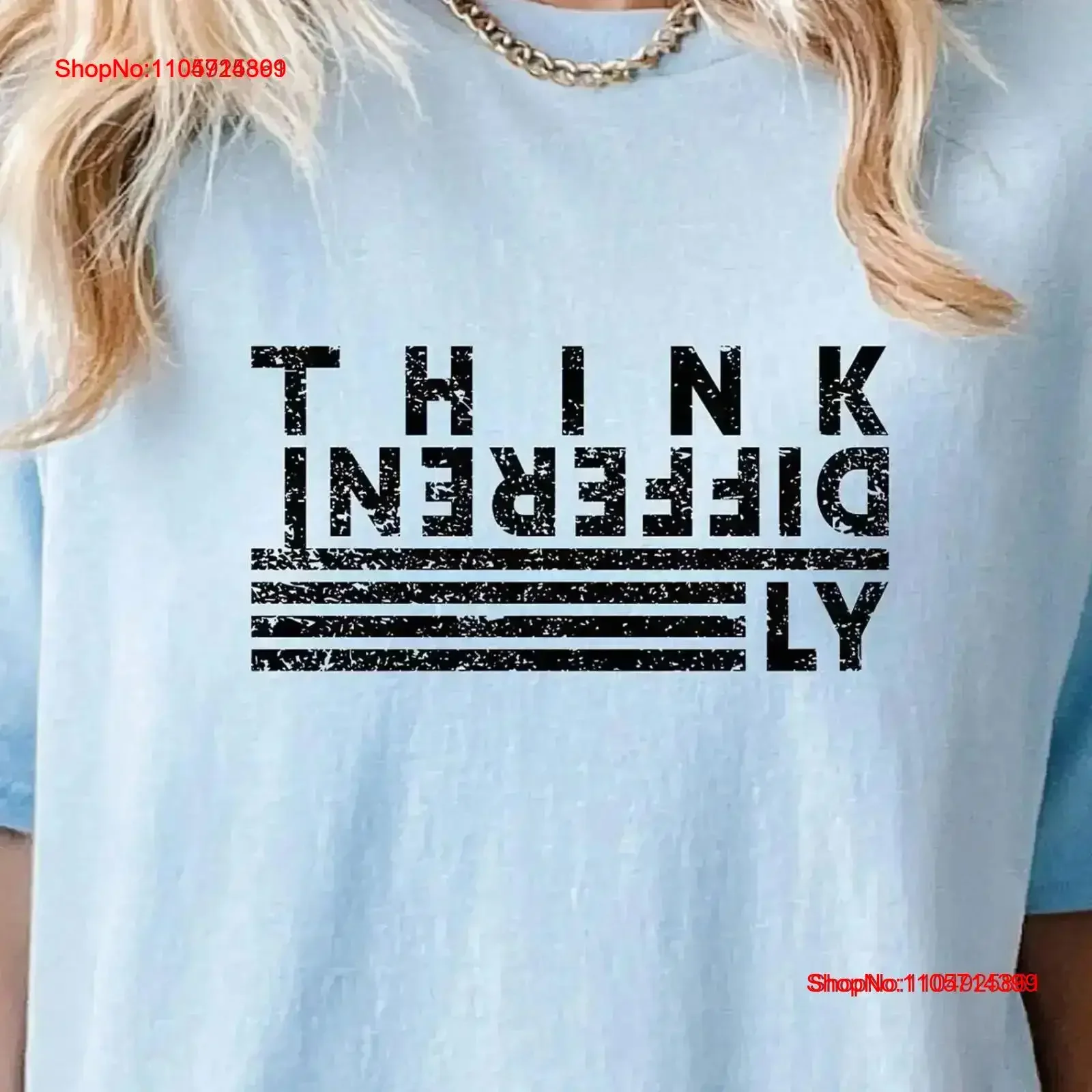 T-shirt « Think Differently » pour la sensibilisation à l'autisme, enseignants, éducation spéciale, SPED, inclusion, style vintage, lavé, respirant, polyvalent