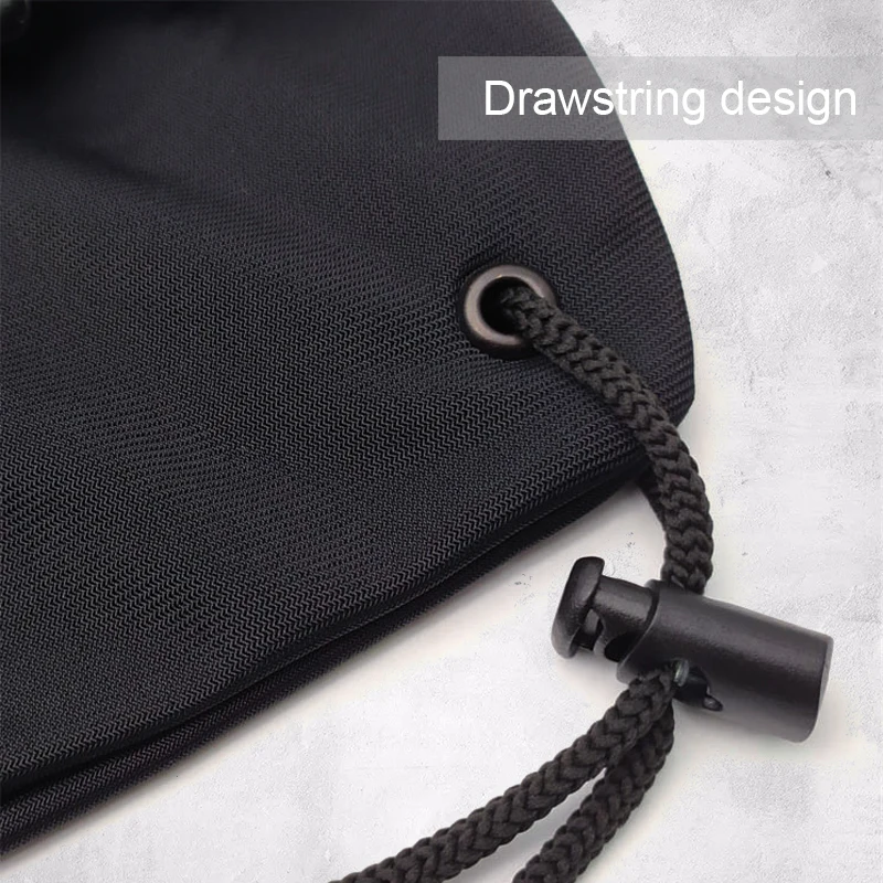 Helmet Protection Bag Black Plush Draw Pocket Drawstring Water Drawstring Pocket Motorcycle Helmet Lid Protect Bag 47x42cm