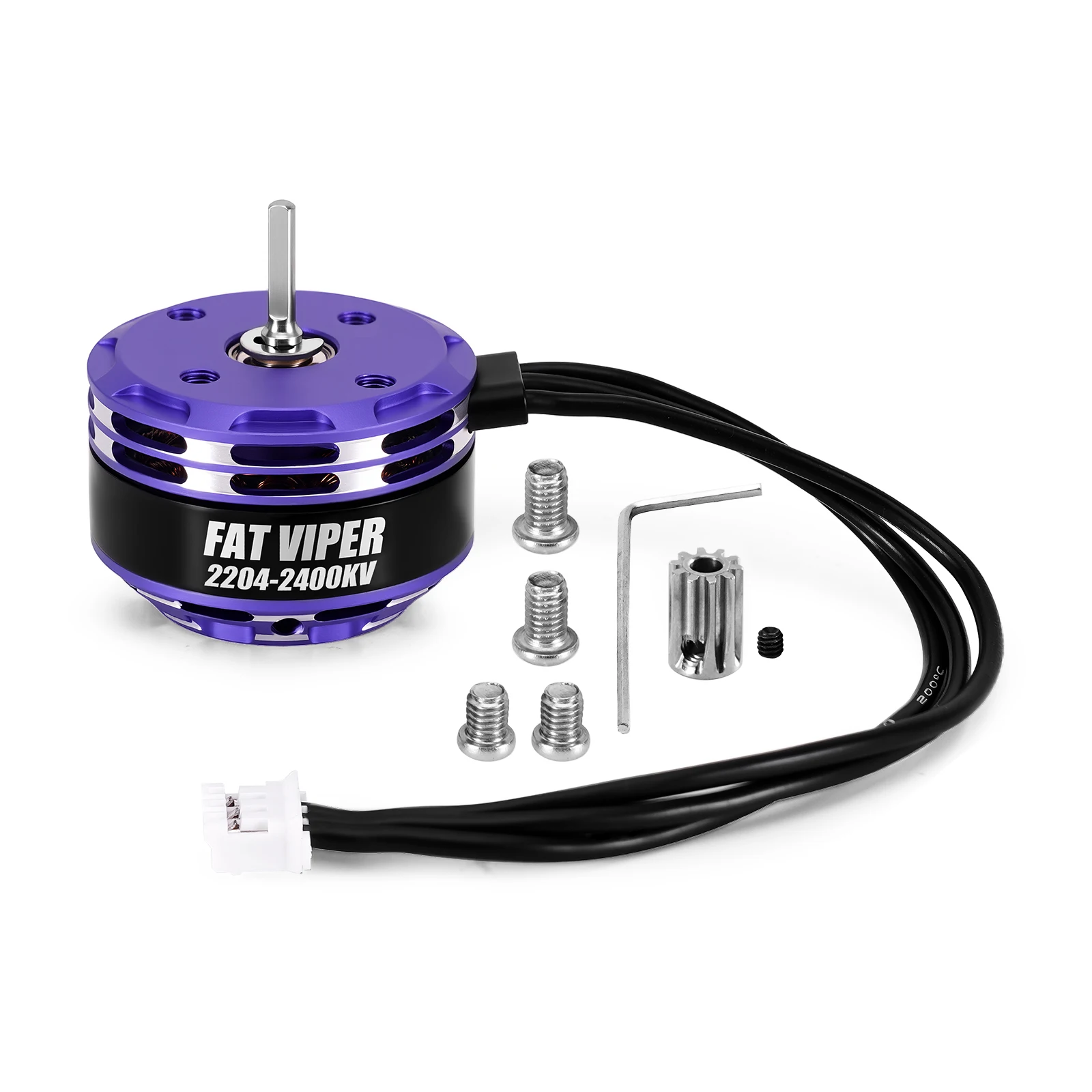 INJORA Brushless Fat Viper 2204 Outrunner Motor & Transmission for 1/18 RC Crawler TRX4M view 6