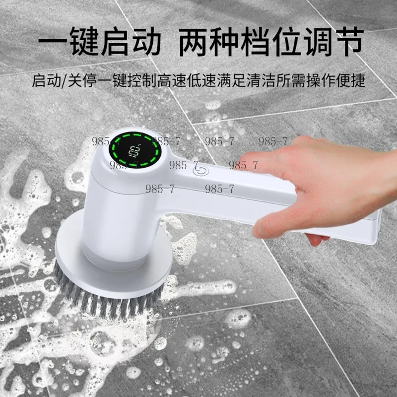 Cordless Electric Spin Cleaning Brush for Stubborn Dirt Scrubbing in Kitchen and Bathroom Space