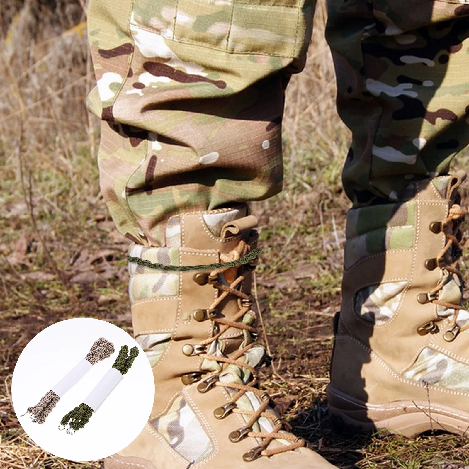 

8Pcs Outdoor Leg Straps Elastic Boot Bands with Small Hooks No Tie Fastening Hiking Camping Trekking Supplies Boot Bands