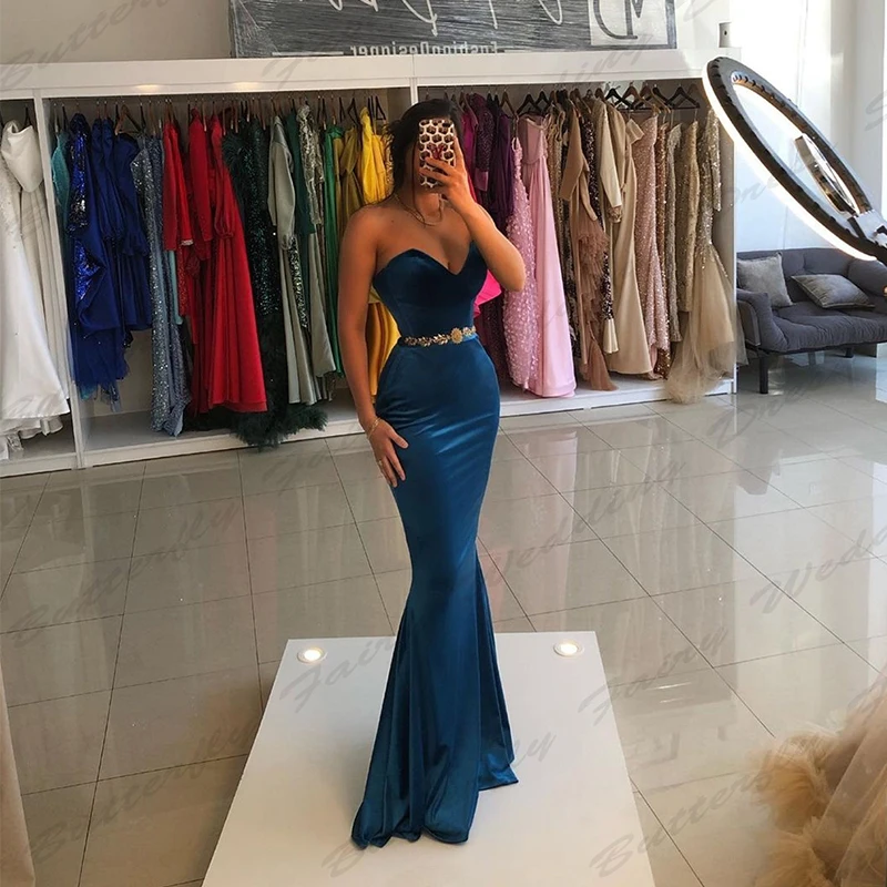 Mermaid Backless Evening Dresses, lindo cetim moda, sexy fora do ombro, sem mangas, emagrecimento, novos vestidos de baile