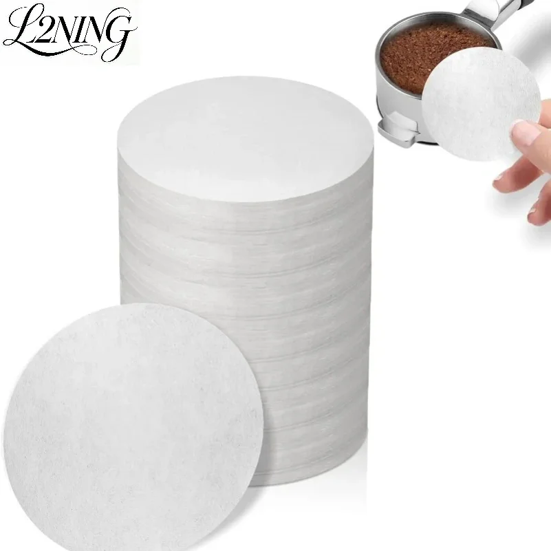 Round Coffee Filter Paper 51/53/58mm, Unbleached Drip Coffee Filters, Universal for Moka Pot, Espresso Portafilter, Vietnamese C