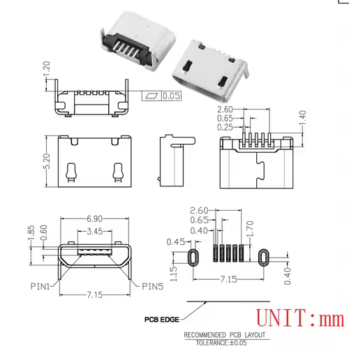 10PCS Micro USB 2P 5P Jack Charging Port Plug Dock Charger DIP SMD For Phone Tabletels Speakers etc Port Socket Power Connector - Image 23
