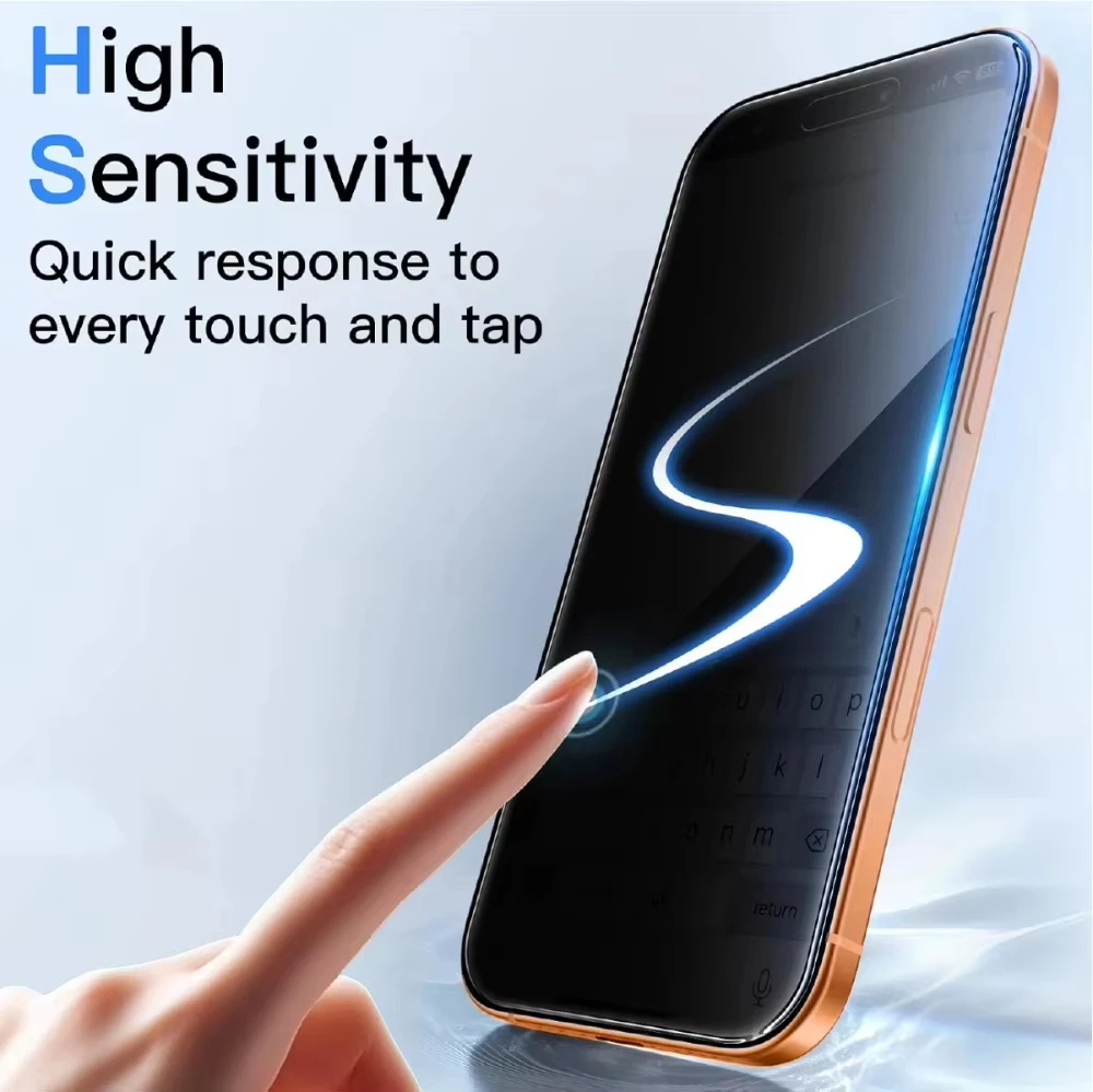 1-2PCS Privacy Tempered Glass For iPhone 18 Pro Max 13 14 15 16 17 Pro Max 18 Ultra 360° 4-Way Anti-Spy Screen Protector Film view 4