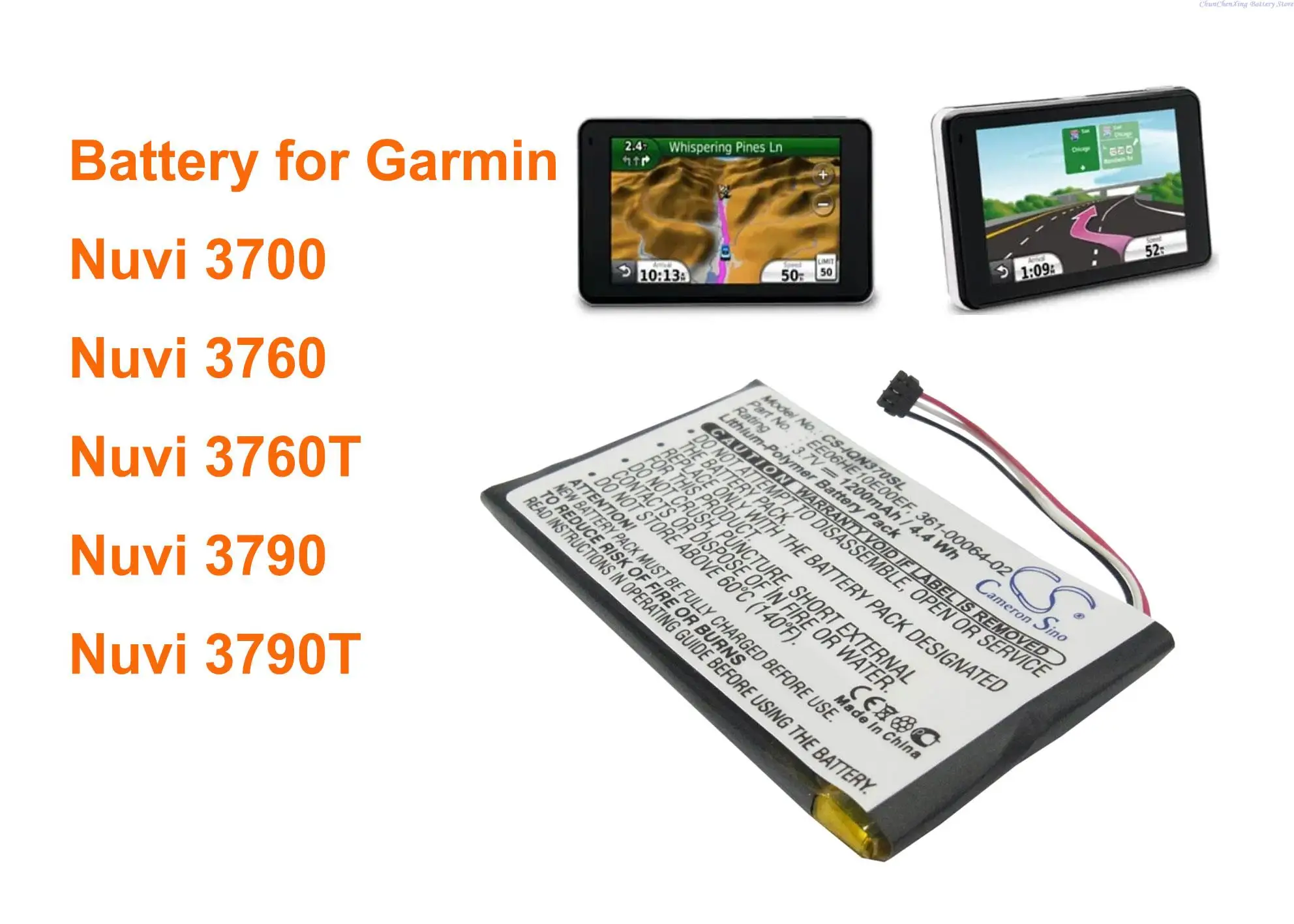 

Cameron Sino 1200mAh Battery 361-00064-02 361-00046-02 for Garmin Nuvi 3700, Nuvi 3760,Nuvi 3760T, Nuvi 3790, Nuvi 3790T