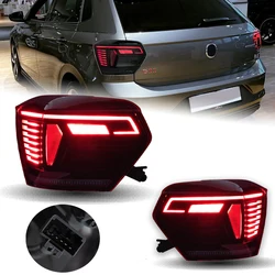 Taillight For VW Polo LED Taillights 2019-2023 New Polo Tail Lamp Car Styling DRL Signal Projector Lens Auto Accessories Rear