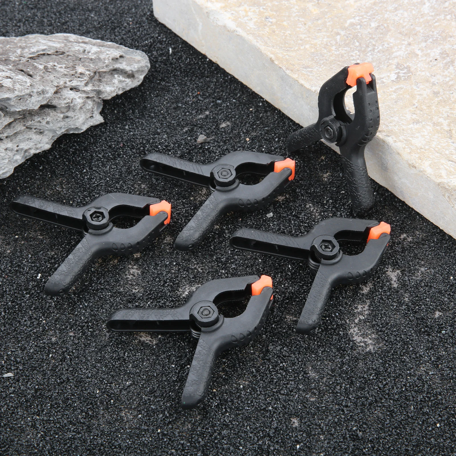 5pcs Heavy Duty Plastic Spring Clamps for Background Stand Canvas Paper Chromakey Screen Clip Photography Studio Carpenter Tool