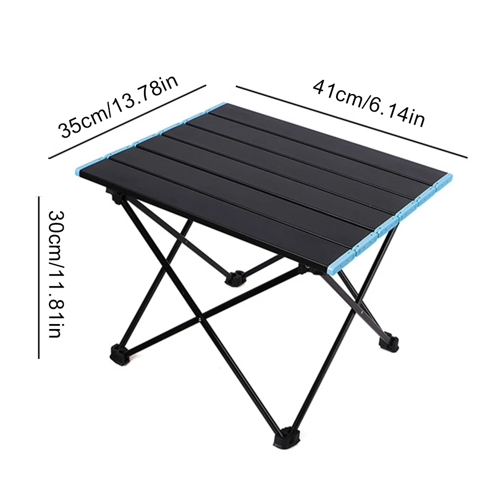 Folding Table Aluminum Alloy Picnic Table Lightweight Portable Camp Table with Carry Bag for Outdoor Camping Beach Picnic