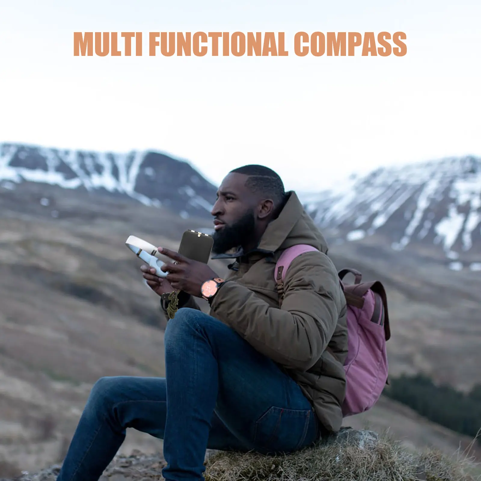 

Luminous Survival Compass With Ruler High Precision Portable Outdoor Hiking Camping Tool Durable Abs Material For Low Light Use