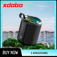 XDOBO 3 Kingdoms Wireless Speakers 40W Bluetooth Subwoofer Waterproof Portable Speaker Support TF Card AUX USB With LED Light