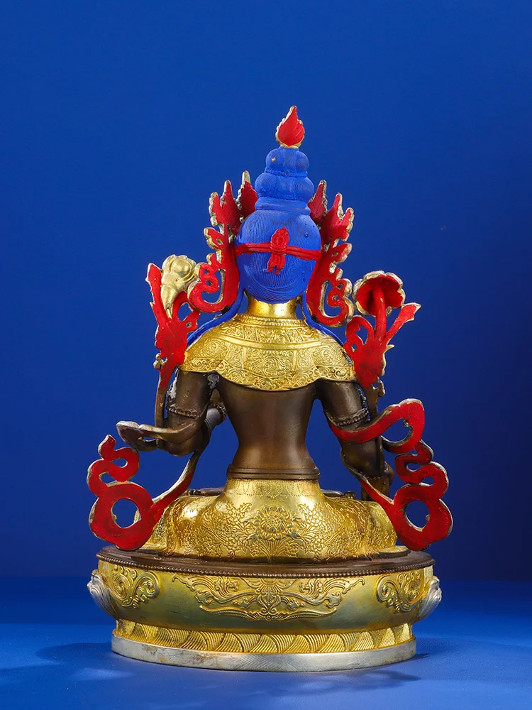 High grade Buddha statue Asia Nepal Tibet HOME temple bless safe healty good luck Gilding white Tara Guan yin buddha statue - Image 5