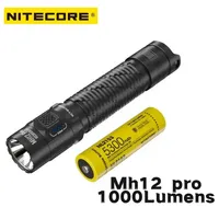 NITECORE MH12 Pro Rechargeable Mini LED Flashlight UHi 40 3300LM Lantern Emergency Tactical Torch Work Light with 21700 Battery