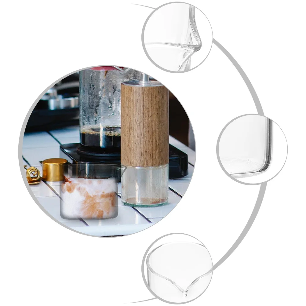 

Premium Glass Milk Jar Simple Design for Coffee Lovers Perfect Gift for Friends and Family Milk Pitcher Glass Cup