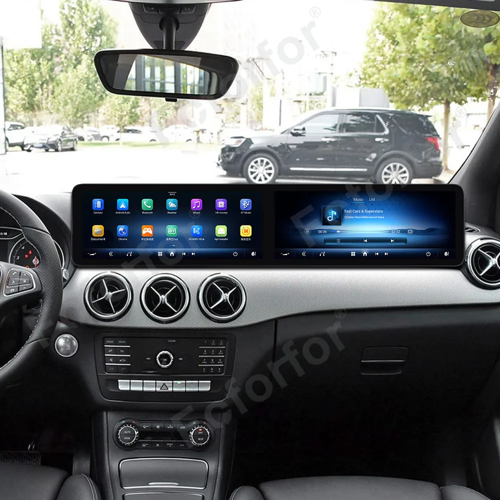 Android 13 CarPlay Car Accessories Dual 12.3 Inch Screen For Mercedes Benz B 2014-2019 Car GPS Navigation Stereo Head Unit