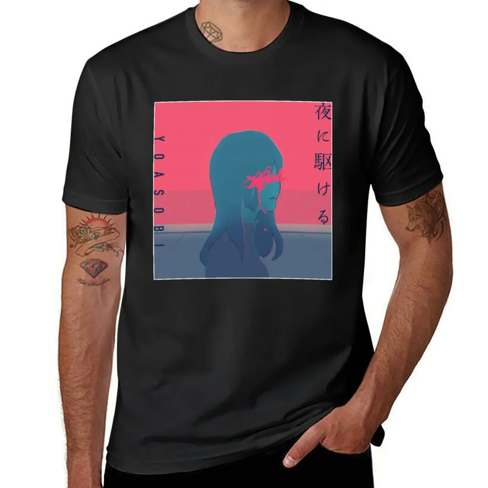 Yoasobi Fan Art _amp_ Merch T-Shirt graphic tee shirt anime clothes blacks sublime tee shirts for men