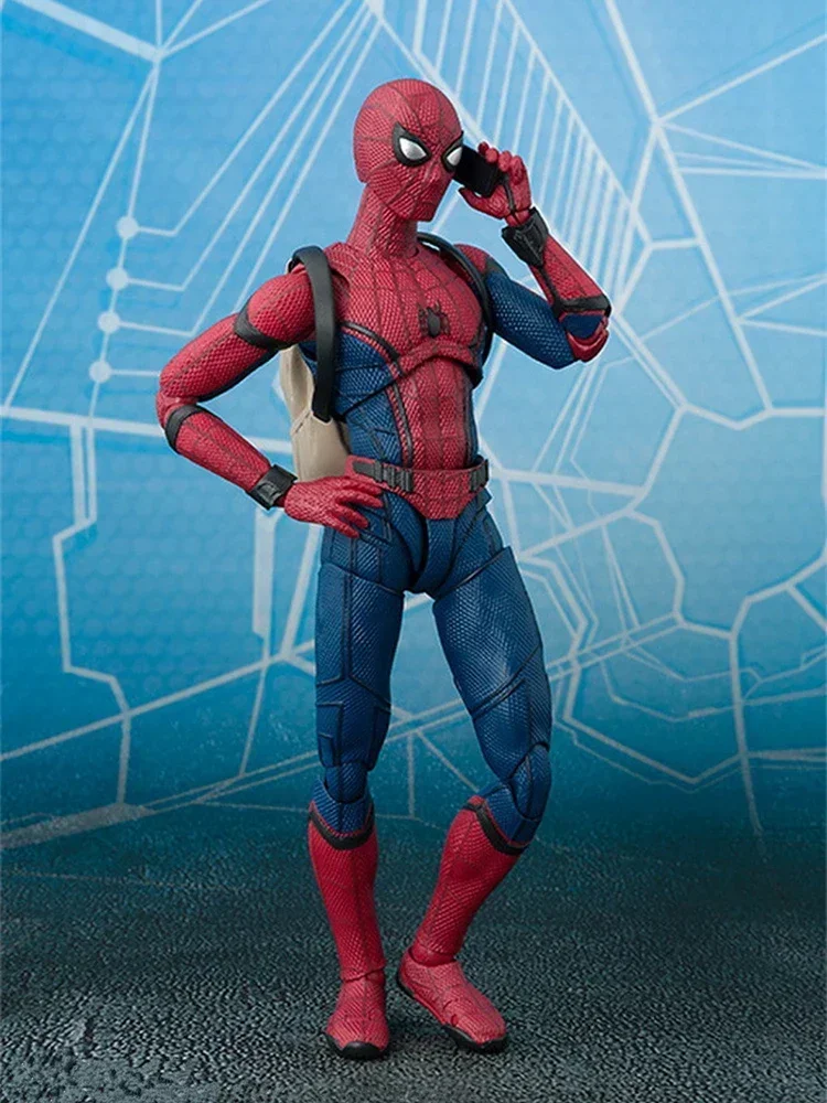 Shf Spider Man Action Figure Toys 15cm Spider-man:homecoming Spider Man Multi-accessori statua mobile modello bambola regali per bambini