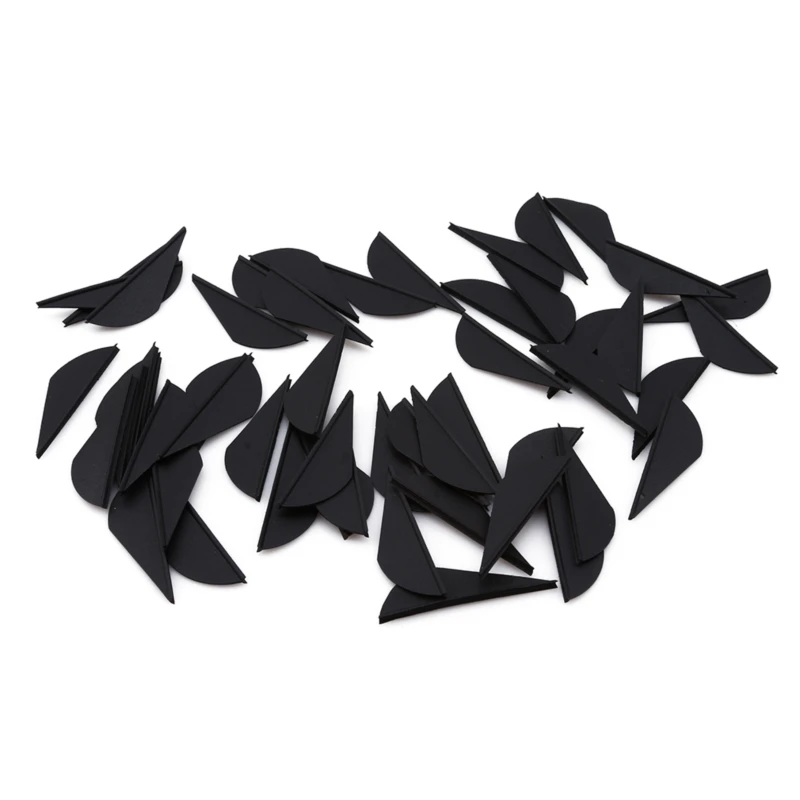 Bow Arrow Accessory 50pcs Archery Arrow Feathers 2 Inches 6 Colors Water Drops Feathers Arrow Accessory Hunting