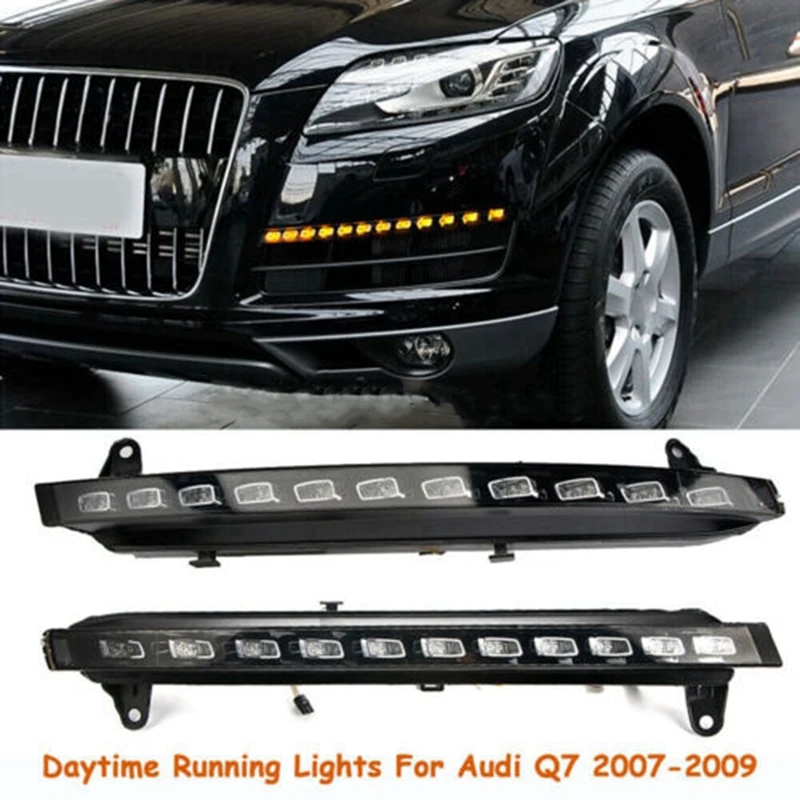 Voor Q7 2010-2015 Auto Richtingaanwijzer Lampen Running Lampen LED Richtingaanwijzer 11 LED Licht 4L 0953041 E 4L 0953042 E