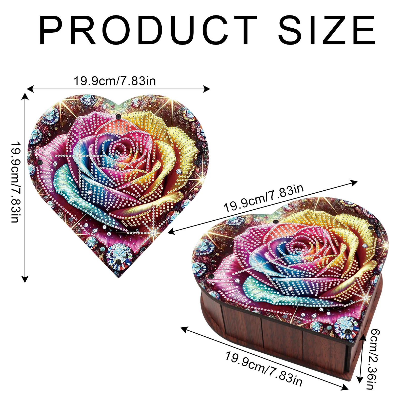 Elmas Boyama Kalp Şeklinde Kut - Embroidery Gift Ideas incelemesi ve fiyatı