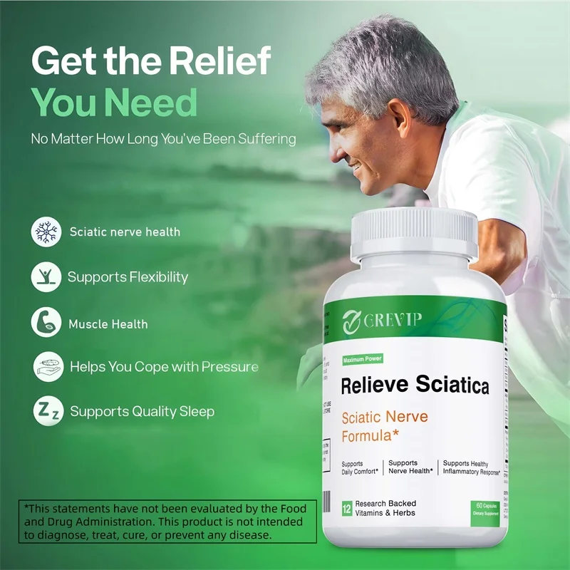 Sciatica Health Support - Sciatica Relief Supplement, Vitamin B Complex- Nerve Health, Anti-Inflammatory & Nerve Support Formula
