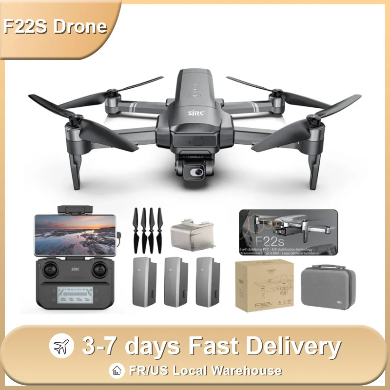 SJRC F22S 4K Pro Drone With 5G WIFI GPS HD Camera RC Drones 3.5KM 2-axis EIS Gimbal Obstacle Avoidance Quadcopter Outdoor Toy