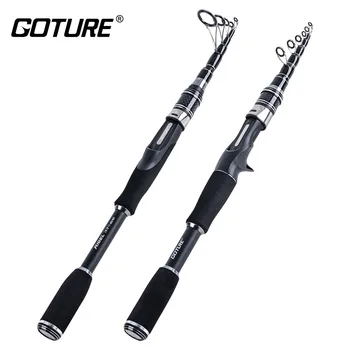 Goture RIGEL 바다 낚싯대, 탄소 섬유 텔레스코픽 낚싯대, M 파워 캐스팅 스피닝 잉어 폴 태클, 1.8m, 2.1m, 2.4m, 2.7m
