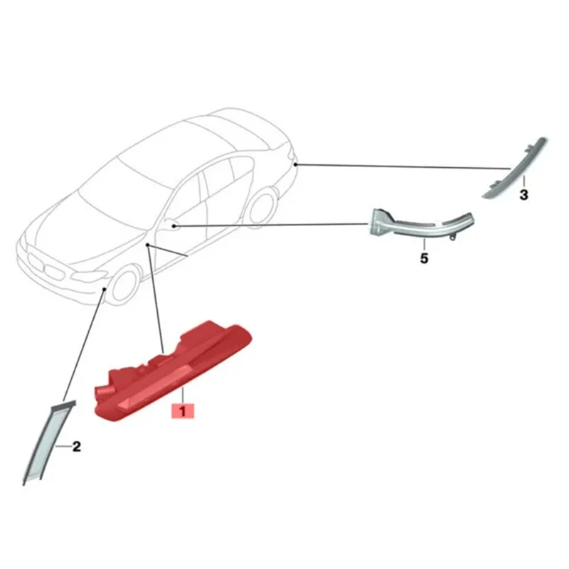 Indicatore di direzione di alta qualità dell'automobile luce laterale adatta per BMW serie 5 F10 F11