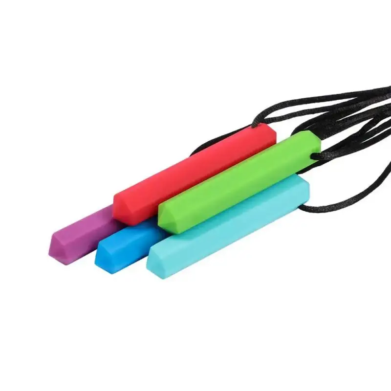 Teether Sensory Chew Necklace Robot Dinosaur Silicone Teether for Teething Autism Biting Chewing Care Pacifier