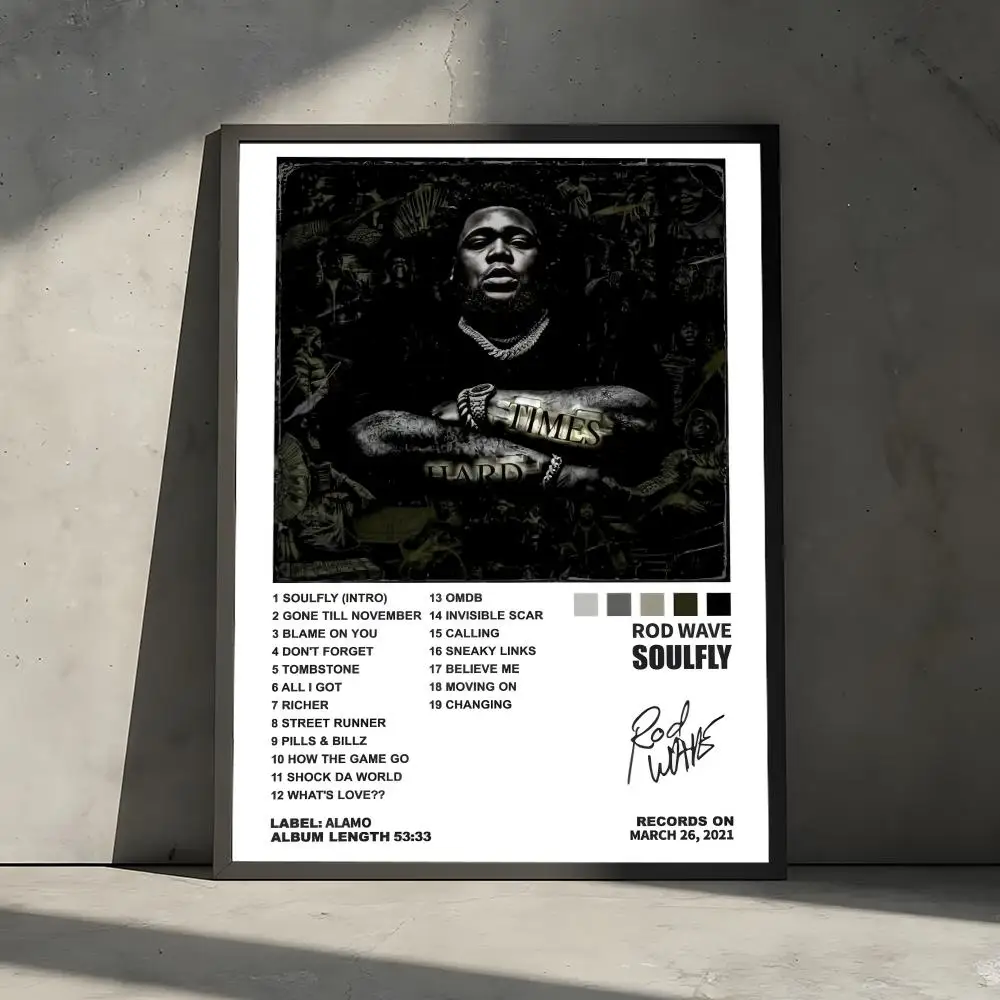 Rapper-Musik-Pop-Album R-Rod W-Wave Poster, dekorative Wandkunst-Aufkleber, Wandbild, Fotodruck für Zuhause, Wohnzimmer, Flur, Dekoration – Detail 22