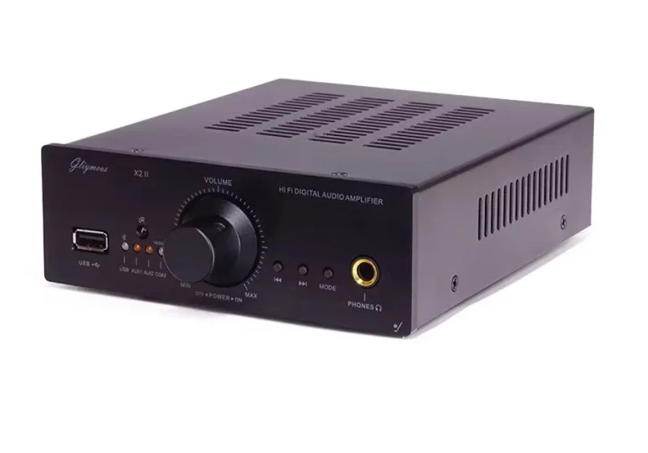 

Пульт дистанционного управления Высококачественный цифровой Bluetooth 5.2 HIFI усилитель без потерь 200 Вт Выходная мощность Bluetooth USB коаксиальный вход