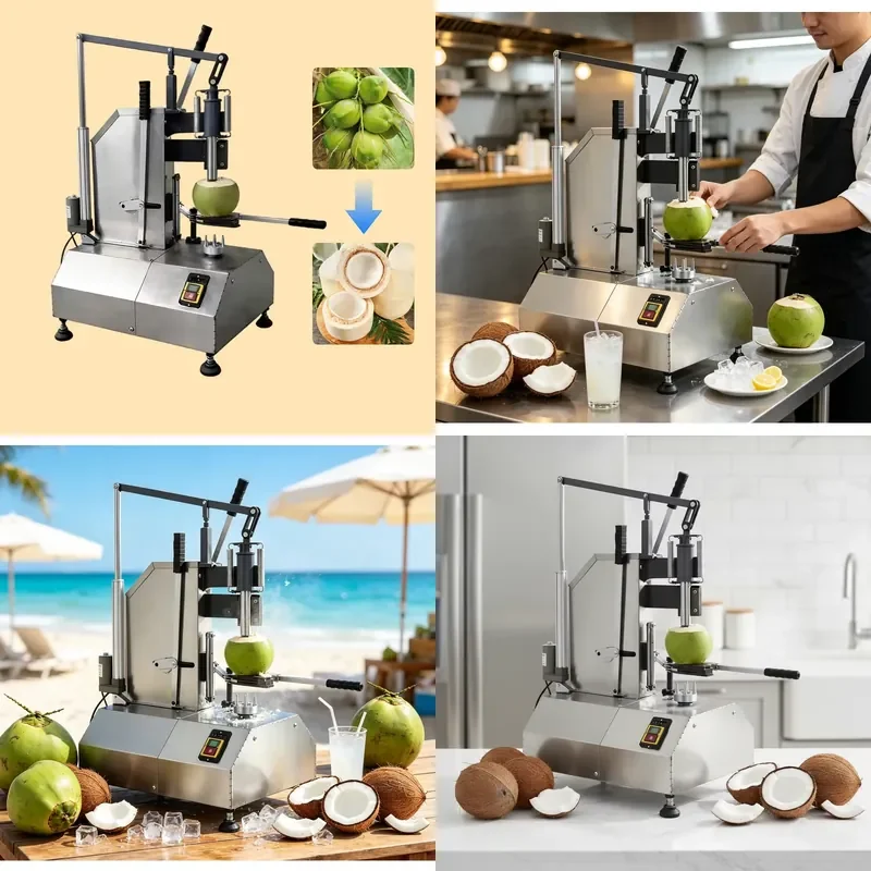 Commercial Coconut Peeling Machine Automatic Pure Copper Motor Tender Coconut Peeler for Coconut Retail Stores