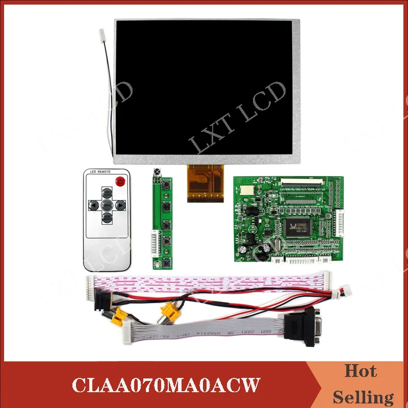 Original 7 inch CLAA070MA0ACW 800*600 4:3 LCD Screen With HDMI VGA AV Control Driver Board