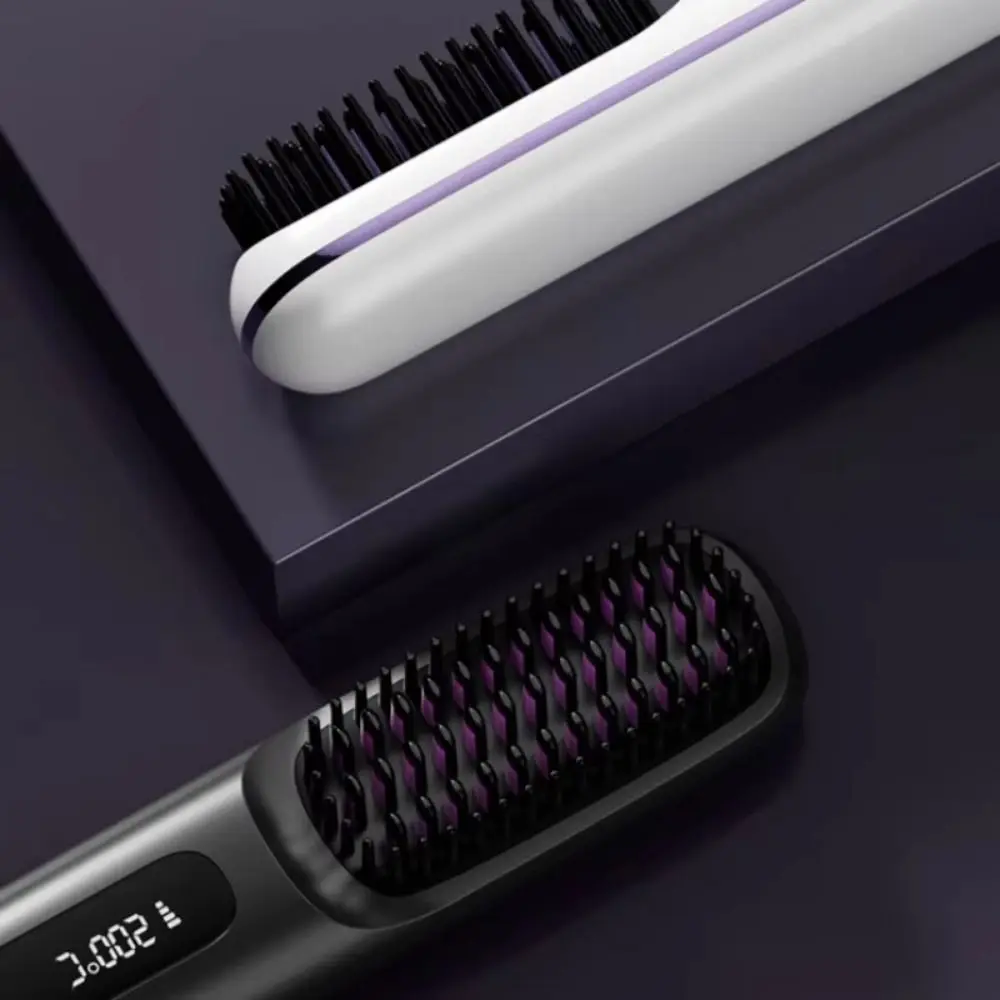 LED Digital Display Electric Straightening Comb Hair Smoothing Dual Use Hair Straighten Brush Fast Heating