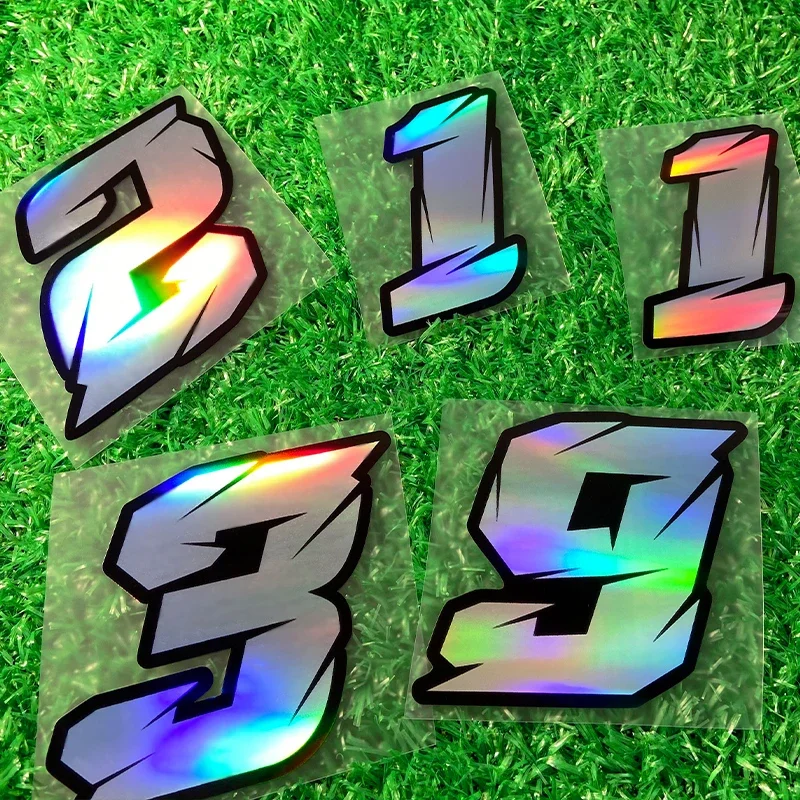 1PC Laser Number Scooter Stickers Waterproof Bicycle Motorcycle Fuel Tank Fairing Vinyl Decals for Honda Yamaha Kawasaki Ktm Bmw image 5
